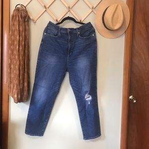 Madewell comfort stretch mom jean in melva wash